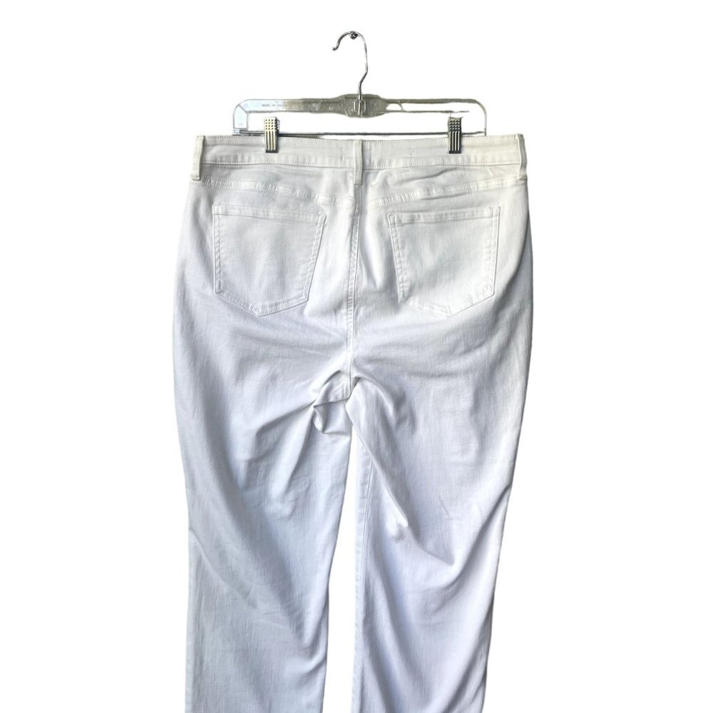 NYDJ Sheri Slim Lift Tuck Technology Size 14 High Rise High Waist White Jeans - Picture 8 of 13